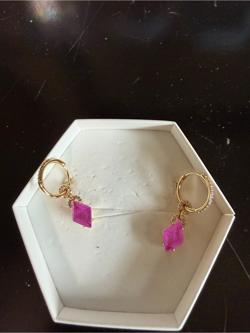 Purple Kunzite on Gold: Removable Charm